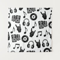 Acessórios Musicais: Padrão de Vintagem Monocromát