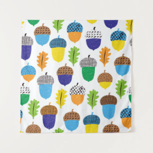Tapete De Parede Acorn Autumn: Vintage Leafy Standard.