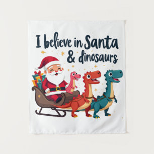 Tapete De Parede Acreditam em Papais noeis e dinossauros (Papais no