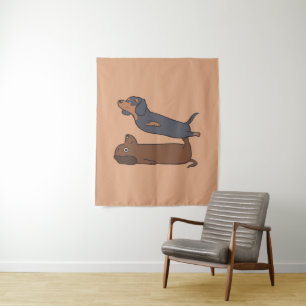 Tapete De Parede Acroyoga Dachshund Presente de Dachshund Lover