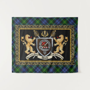 Tapete De Parede Adam Clan Crachá & Motto com Leões