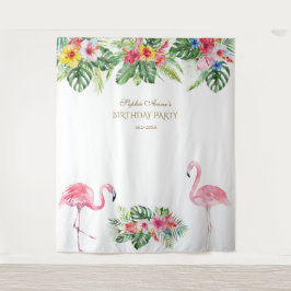 Tapete De Parede Adereço de cabine de fotos de aniversário floral t