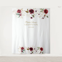 Tapete De Parede Adereço de cabine de fotos de formatura floral dou