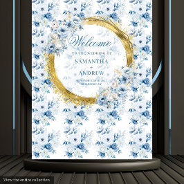 Tapete De Parede Adereço de Foto de Casamento Estiloso Boho Azul Pa