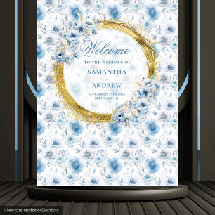 Tapete De Parede Adereço de Foto de Casamento Romântico Boho Azul P