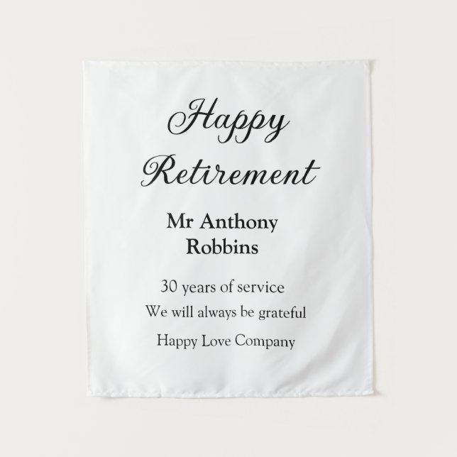 Tapete De Parede Adição de aposentadoria feliz anos de serviço apos (Frente)