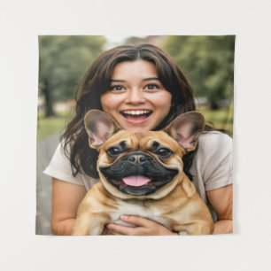 Tapete De Parede Adicionar Foto de Bulldog Francês Personalizar