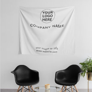 Tapete De Parede Adicionar logotipo e texto em branco corporativo p