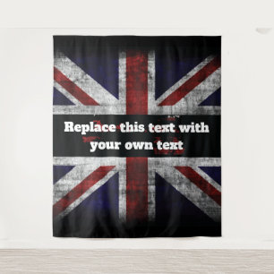 Tapete De Parede Adicionar texto na Almofada da bandeira inglesa