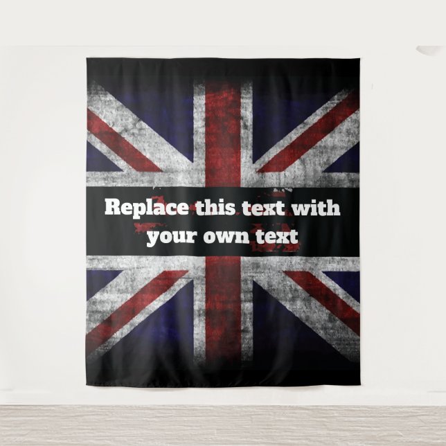 Tapete De Parede Adicionar texto na Almofada da bandeira inglesa (Frente)
