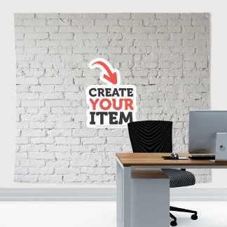 Tapete De Parede Adicione seu logotipo Parede de Fundo Zoom Tijolos
