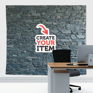 Tapete De Parede Adicione seu logotipo Stone Slates Zoom Fundo Stee
