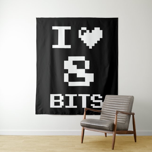 Tapete De Parede Adoro 8 bits, design de geek de jogador (In Situ)