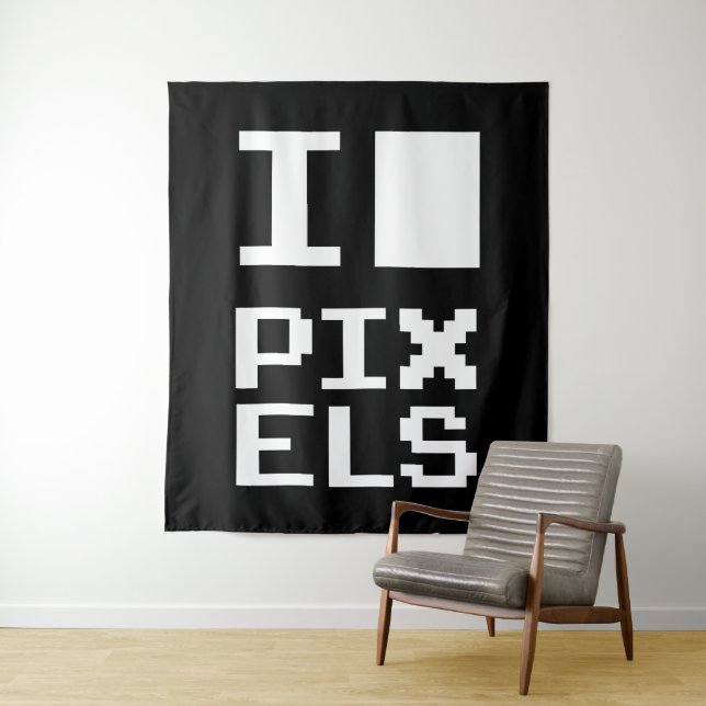 Tapete De Parede Adoro Pixels, design de geek, arte de pixel (In Situ)