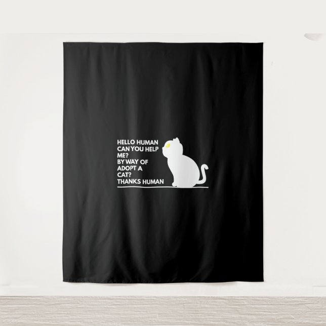 Tapete De Parede Adotar Um Gato (Frente)