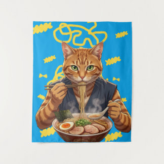 Tapete De Parede Aesthetic Ramen Cat Anime – Japanese Pop Art 