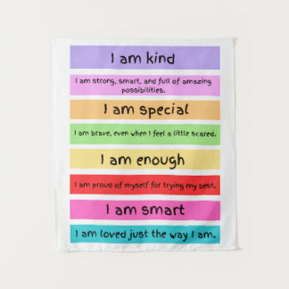 TAPETE DE PAREDE AFFIRMATIONS WALL ART TAPESTRY