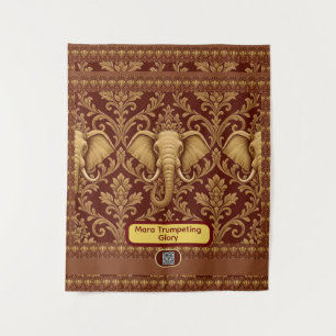 Tapete De Parede Africano Personalizado: Elefante Mara Glory Luxo