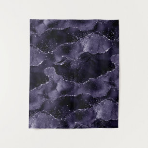 Tapete De Parede Ágata Temperamental   Fundo Roxo Índigo Meia-Noite