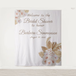 Tapete De Parede Água-Rosada Boho Capim-dos-Pampas Seco Casamento