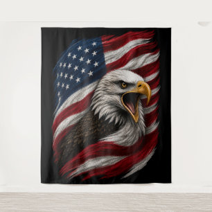 Tapete De Parede Águia Careca Patriótica Desenho Americano Nação Li