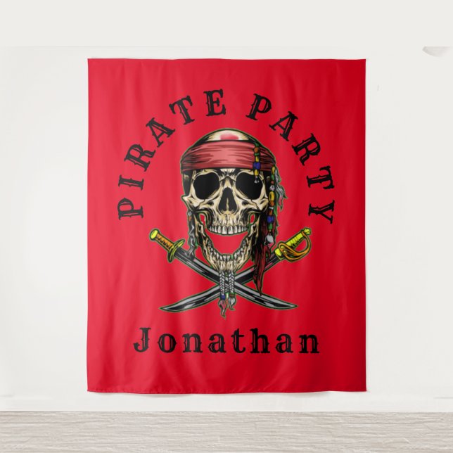 Tapete De Parede Ah, o cenário do Crânio Pirata (Frente)