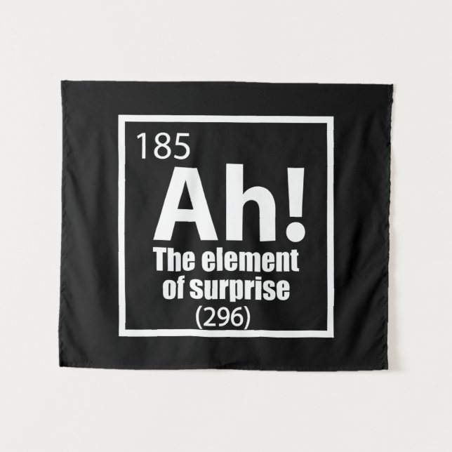 Tapete De Parede Ah! O Elemento Surpresa Piada de Química Engraçada (Frente (Horizontal))