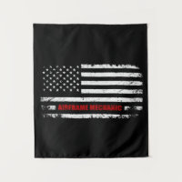Airframe Mechanic Aviation American Flag