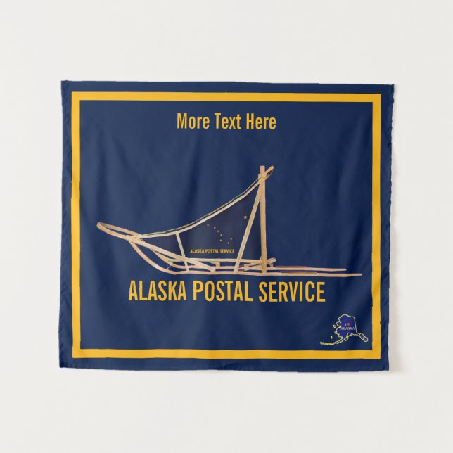 Tapete De Parede Alaska Postal Service Dog Sled (Frente (Horizontal))