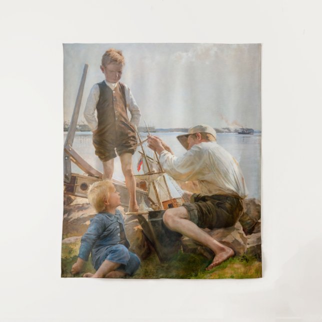 Tapete De Parede Albert Edelsense - Construtores de navios (Frente)