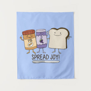 Tapete De Parede Alegria bonito da propagação da manteiga de