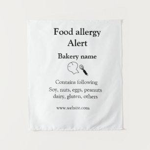 Tapete De Parede Alerta de alergia de comida adicionar nome texto i