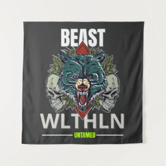 Tapete De Parede Alfa Besta _ Lobo Indomado Streetwear Sem Medo