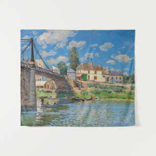 Tapete De Parede Alfred Sisley - Ponte em Villeneuve-la-Garenne