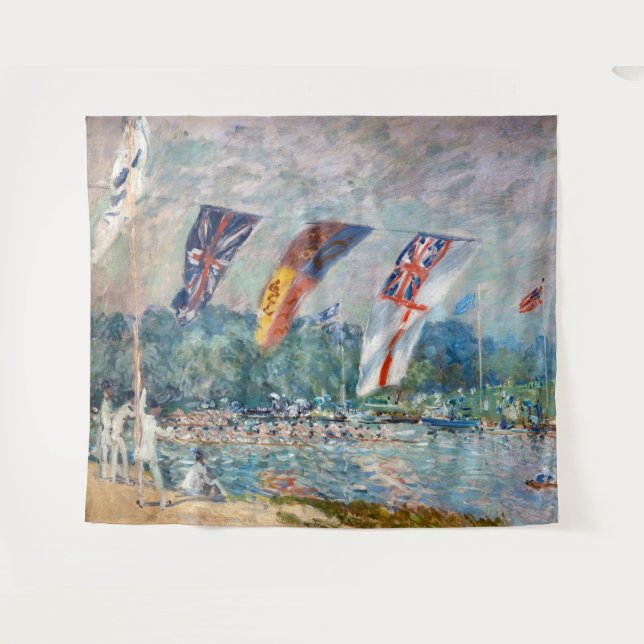 Tapete De Parede Alfred Sisley - Regata em Molesey (Frente (Horizontal))