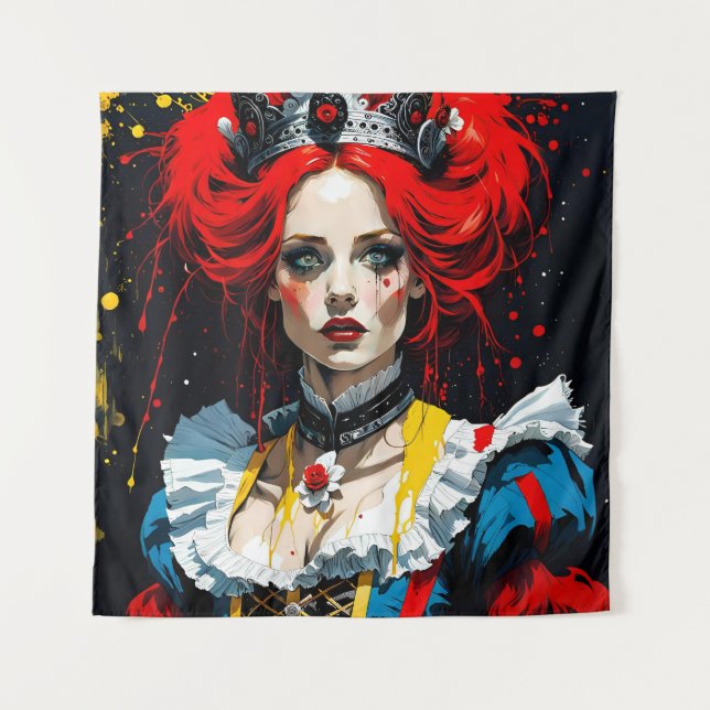 Tapete De Parede Alice como a Rainha Vermelha (Frente)