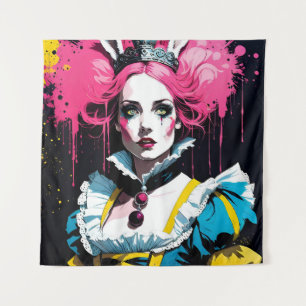 Tapete De Parede Alice como o coelho com cabelo rosa