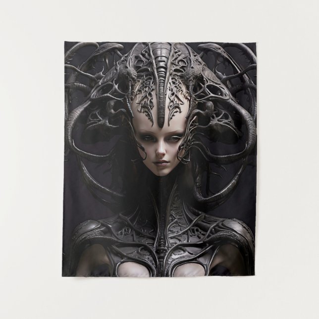 Tapete De Parede Alienígena assustadora da Reptiliana (Frente)