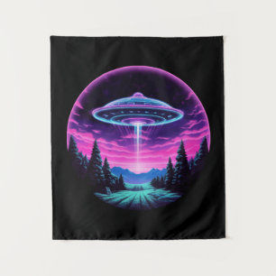 Tapete De Parede Alienígena Espacial Retrofuturista