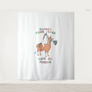 Tapete De Parede Alpaca Suas Bolsas Vamos Pescar Unicórnio