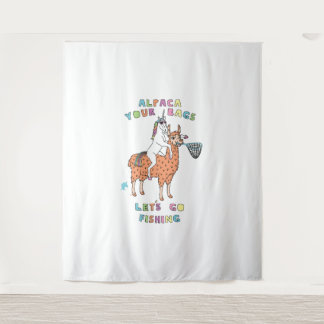 Tapete De Parede Alpaca Suas Bolsas Vamos Pescar Unicórnio