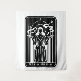 Tapete De Parede Alta Sacerdotisa do Tarot Feminina Fumando Maconha
