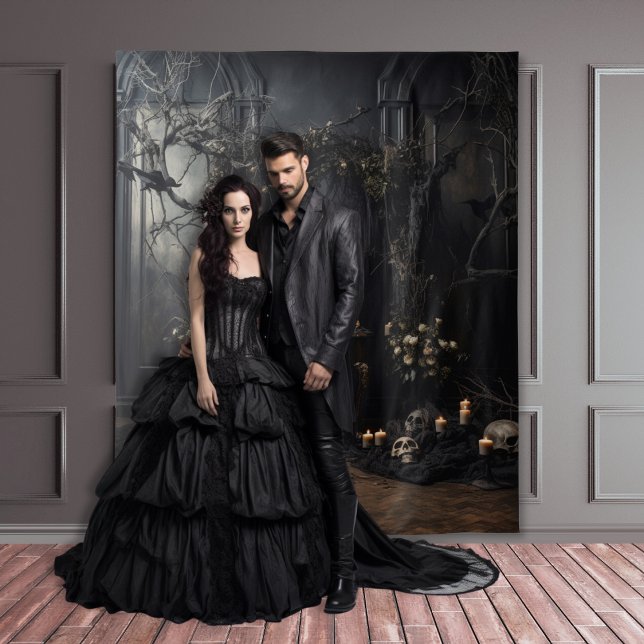 Tapete De Parede Alternativa Gótica Sombria e Sombria com Caveiras  (Criador carregado)