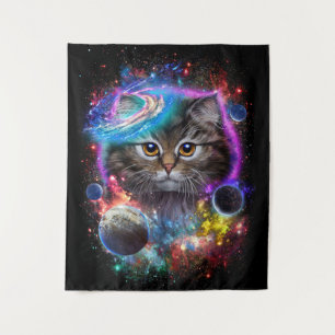 Tapete De Parede Amantes de Cat Gato No Cosmos Espacial Da Galáxi