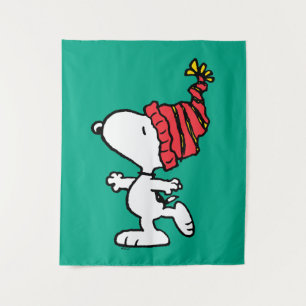 Tapete De Parede Amendoins Snoopy Winter Beanie Boné