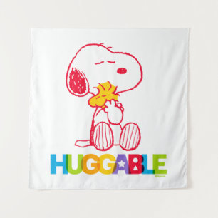 Tapete De Parede Amendoins   Snoopy & Woodstock Huggable