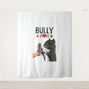 Tapete De Parede American Bully Mamãe Bonita Cachorro Mamãe Engraça