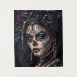 Tapete De Parede Amethyst Orchid Calavera – Gothic Sugar Skull