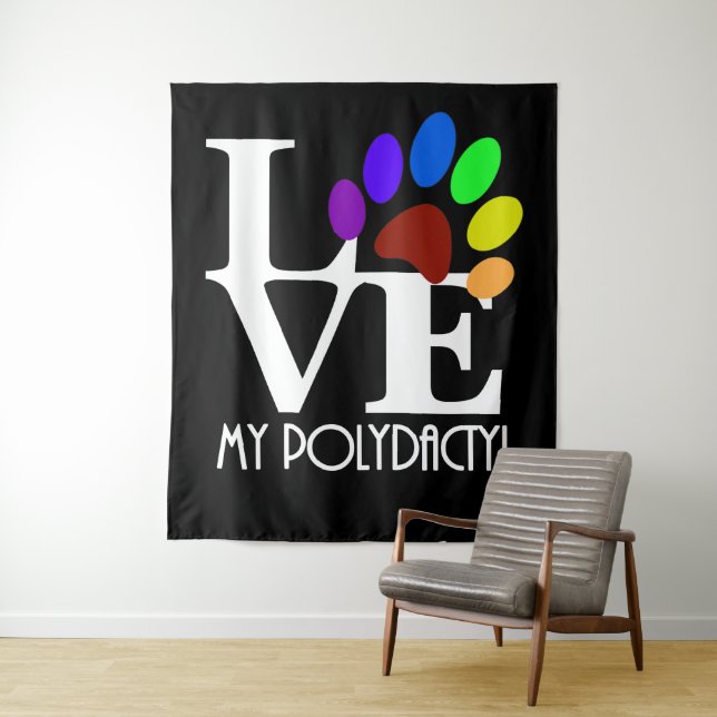 Tapete De Parede AMOR Meu Polidátilo (texto em branco) (In Situ)