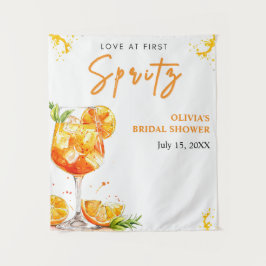 Tapete De Parede Amor no Primeiro Spritz Orange Bridal Shower Backd